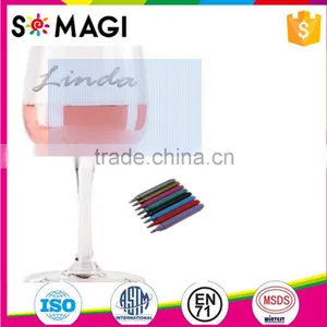 New Design Non-toxic Multi-use Easy Erasable Wine Glass Marker Pack of 4 for Tagging Glassware and Ceramics thumbnail-1