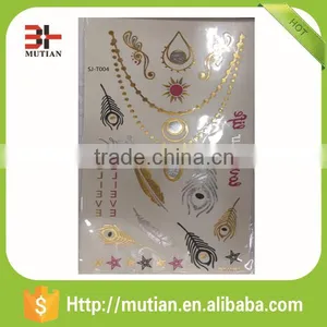 Bulk Wholesale Waterproof Metallic Temporary Tattoo Sticker thumbnail-3