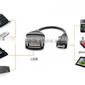 Micro USB 2.0 A Female to B Male Converter OTG Adapter Cable / OTg Data Transfer / OTG Data Cable thumbnail-1