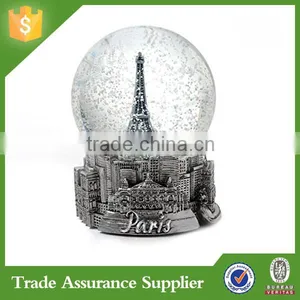 Paris France Eiffel Tower Snow Globe 65mm thumbnail-4