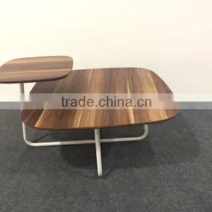 New Arrival Two Layercovered Paper Coffee Table With Metal Legs thumbnail-3