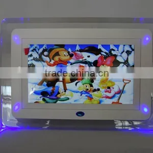 Multimedia SD Card Type Transparent Acrylic 7 Inch Lcd Photo Digital Frame thumbnail-2