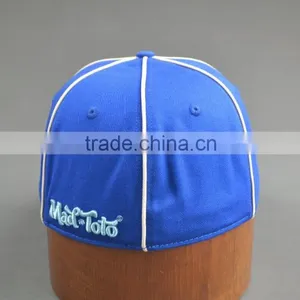 Blue Customized Fitted Cap With Logo thumbnail-3