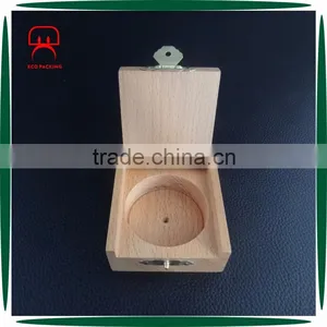 Natural Solid Wooden Coin Display Box With Lock thumbnail-1