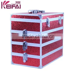 Factory Supply Wholesale Exquisite Workmanship Multifunction Makeup Train Case thumbnail-1