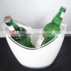 Double Color 3.5L Plastic Acrylic Ice Bucket for Beer Promotion thumbnail-1