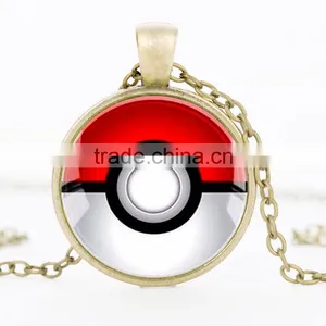 Round Silver Ton Pokemon Necklace Distributor thumbnail-4
