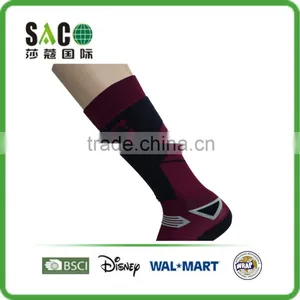 Garnet and Black Simple Jacquard Nylon Sports Socks thumbnail-3