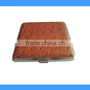 DCP005094 Ostrich PU and Metal Cigareete Box, Ostrich Cigarette Box thumbnail-1