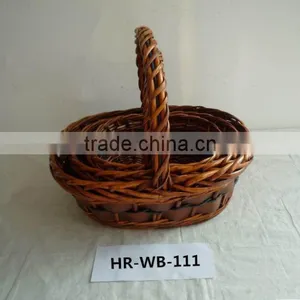 Bulk Cheap Wicker Basket With Hanle and Liner Hot Sell thumbnail-1
