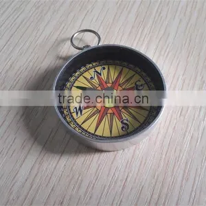 IMAGINE Portable Mini Silver Compass With Keychain thumbnail-6