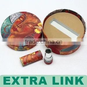 Fashion Slim Long Purple Fancy Paper Made Luxury Lip Balm Packaging Tube Set thumbnail-3