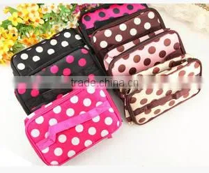New Style Cute Dot Cosmetic Pouch For Travel With Handle thumbnail-3