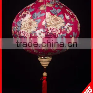 Latest Design High Quality Fabric Blue Round Lantern Wholesale thumbnail-5