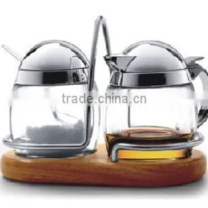 Luxe Acryl Condiment Set With Shelf thumbnail-1