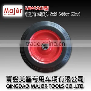12 Inch Solid Rubber Tire Hand Cart Wheels thumbnail-1