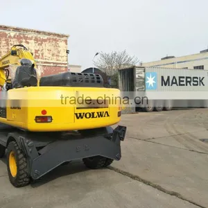 8 Ton Wheel Excavator With Cane Loader for Sale thumbnail-1