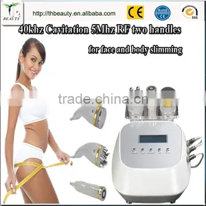 Portable 40khz 5Mhz RF Two Handles for Face and Body Slimming Machine CE thumbnail-4