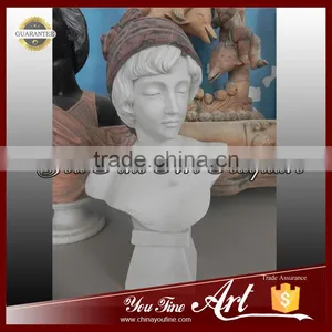 Carved Marble Female Bust Statue For Sale thumbnail-1