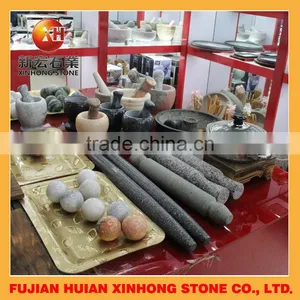 Natural Granite Stone Mortar and Garlic Crusher for Kitchen Appliances thumbnail-4