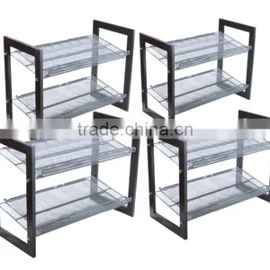 Mesh Utility Shoes Rack Closet Organizer Shelf Storage Shelving Brand NEW thumbnail-3