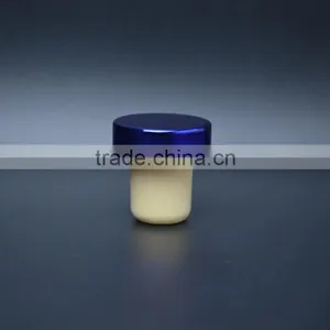 Blue Aluminum Cap With Synthestic Cork Wine Bottle Stopper thumbnail-2