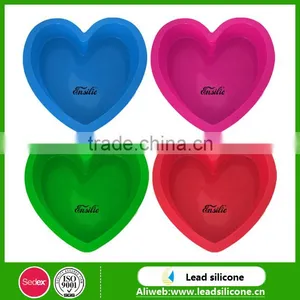 100% Food Grade Recycling Heart Combination Shape Silicone Cake Mold thumbnail-6