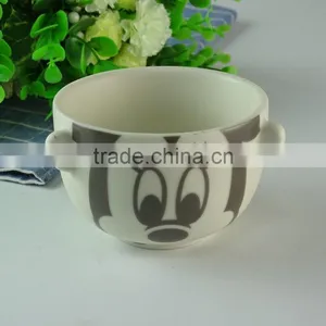 Chaozhou Supplier Stocked White Ceram Bowls With Flower Decal Household Bowls thumbnail-3
