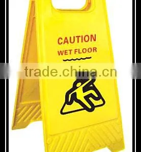 Hotel/Road Portable Yellow Plastic Warning Sign thumbnail-1