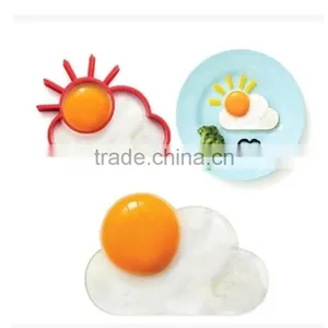 100% Food Grade Silicone Fried Egg Mould/Pancake Ring/Egg Tray Sunny Cloud Egg Shapers Mold thumbnail-1