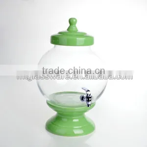 Colorful Ceramic Lid and Stand for Water Jar and Juice Jar thumbnail-1