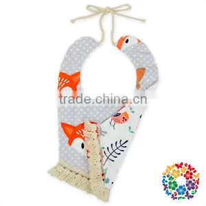 Fancy Reversible Baby Tassel Bandana Christening Bibs thumbnail-4