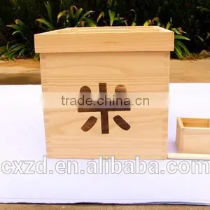 Wood Material Raw Rice Storage Use Wooden Rice Box thumbnail-3