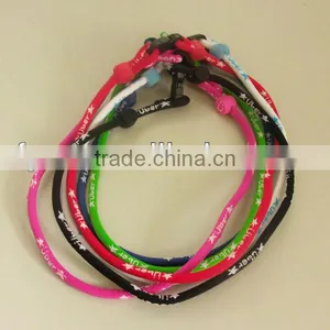 Manmade Woven Silicone Titanium Necklace Nylon Sport Titanium Necklace thumbnail-1