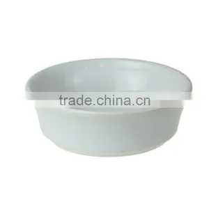 White Color Shallow Stoneware Salad Bowl thumbnail-1