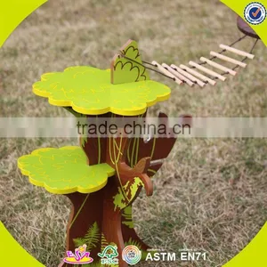 2017 New Products Indoor Children Toys Wooden Treehouse Dollhouse W03B059 thumbnail-4
