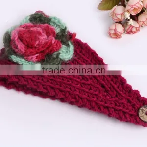 Hot Sell Stock Crochet Head Wraps Crochet Knit Headwrap thumbnail-2