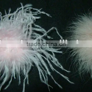 Curly Ostrich Puff Hair Clip thumbnail-1