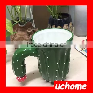 UCHOME 2017 Hot Sale Ceramic Cup Creatice Cactus Shape Coffee Mug thumbnail-6
