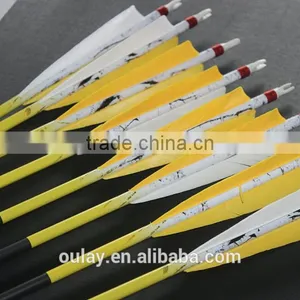 Tukey Feather Arrows For Longbow With Black Carbon thumbnail-2