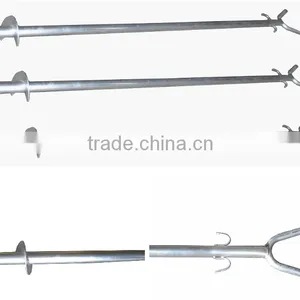 Factory Sale Steel Ground Screw Hook Anchor for Greenhouse Building thumbnail-1