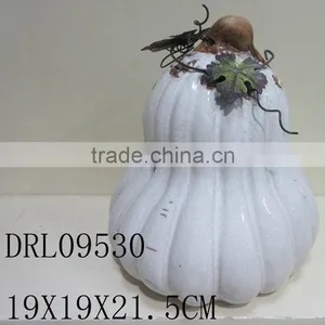 White Pumpkin Ceramic Decorations Festival Holloween Decorations thumbnail-3