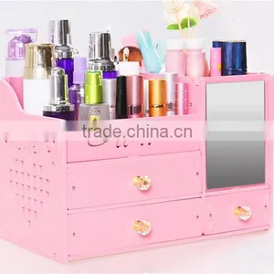 Wood Makeup Storage Organizer Box thumbnail-4