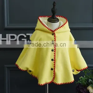 HOT Bulk Wholesale Kids Clothing Girls Christmas Cotton Windproof Poncho With Cartoon Labelling thumbnail-2