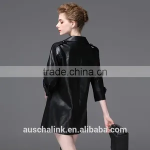 New Arrival Fashion Women Waterproof pu Sexy Leather Jackets Customized thumbnail-5