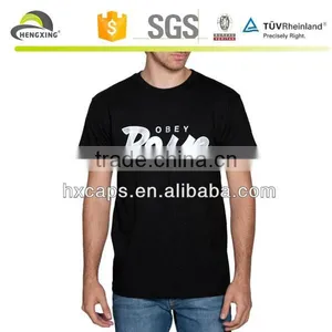 Custom Black Men Blank Plain T-shirts thumbnail-3