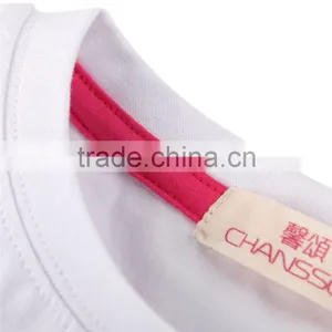 Hot Sale Long Style Girls White Print Letters Short Sleeve T-shirt With 100% Cotton Fabric thumbnail-3
