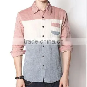 Custom Fashion Slim Fit Shirts for Men and Men's Linen Shirts thumbnail-1