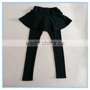 Wholesale OEM Soft Good Quality Comfortable Children Girl Pantskirts Leggings With Skirt for Girls Kids Girls Leggins thumbnail-2