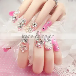 Self-adhesive Nails Glitter Tips With Glue Rhinestone Nails thumbnail-5